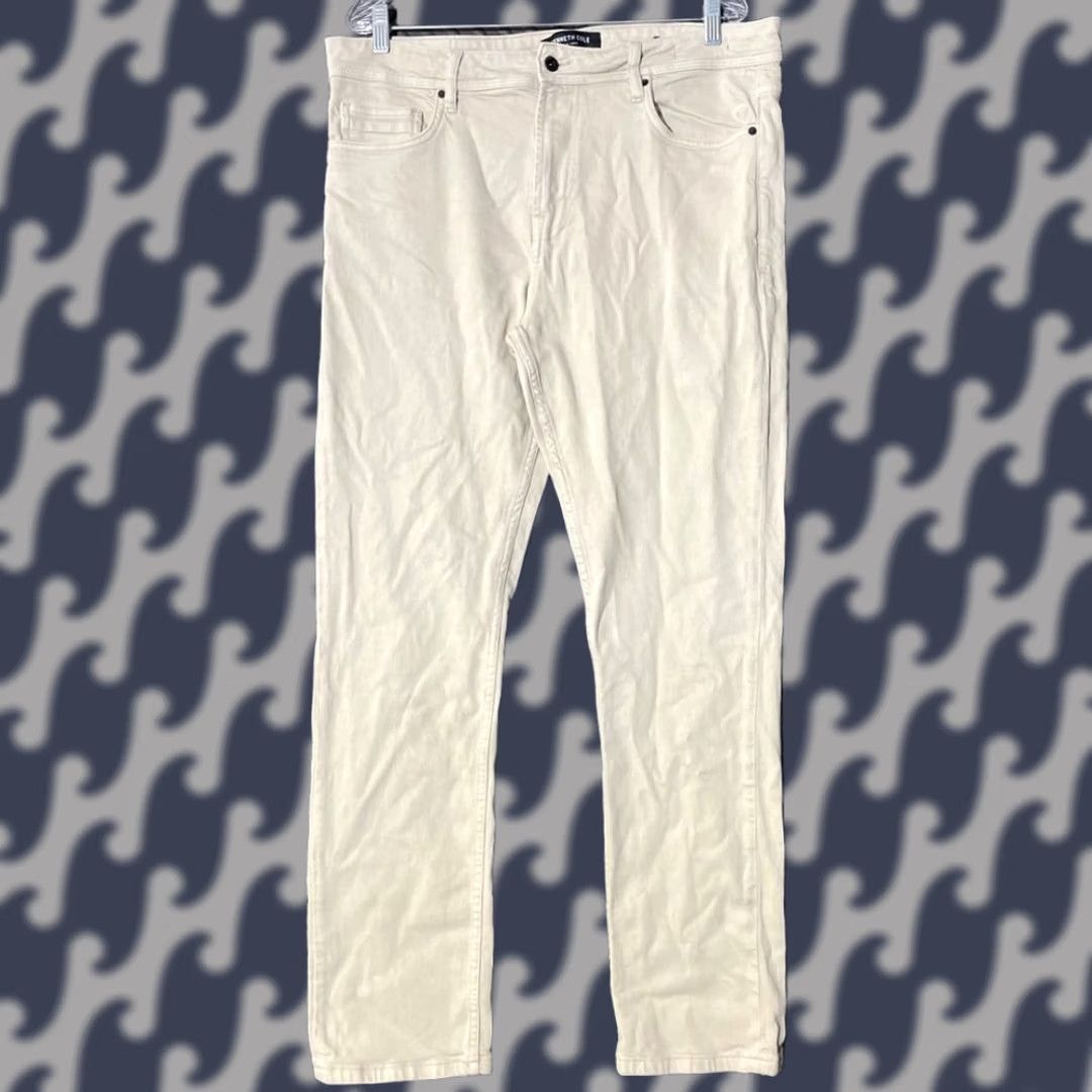 Kenneth Cole Kenneth Cole Casual Taper Beige 5 Pocket Denim Jean Men’s Size 36x32 Khakis 31 In Inseam Mens Beige Denim Jean Size US 36 / EU 52 - 1 Thumbnail