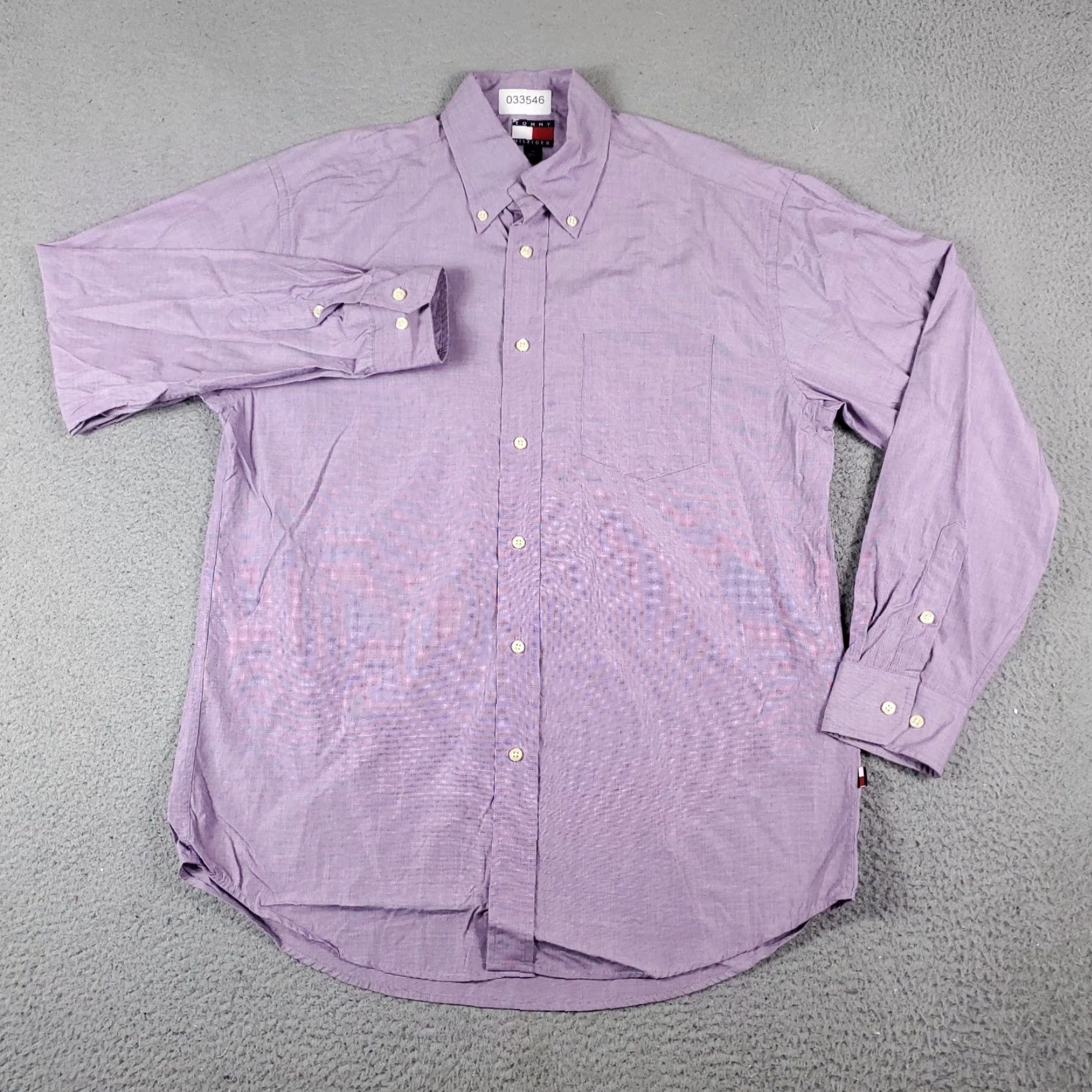 Tommy Hilfiger Tommy Hilfiger Shirt Mens Medium Purple Button-Up Long Sleeve Casual Business Formal 90s Preppy Mens Size US M / EU 48-50 / 2 - 2 Thumbnail