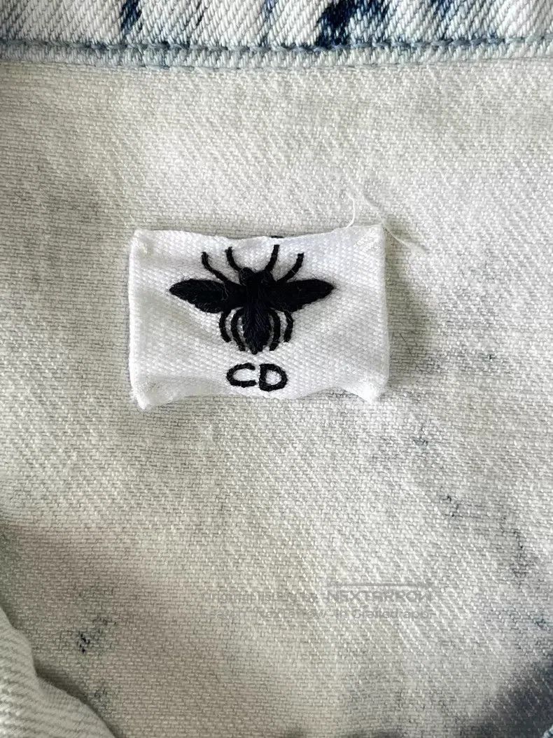 Dior Dior Little bee embroidery logo denim jacket Size XXS / US 00 / IT 34 - 7 Thumbnail