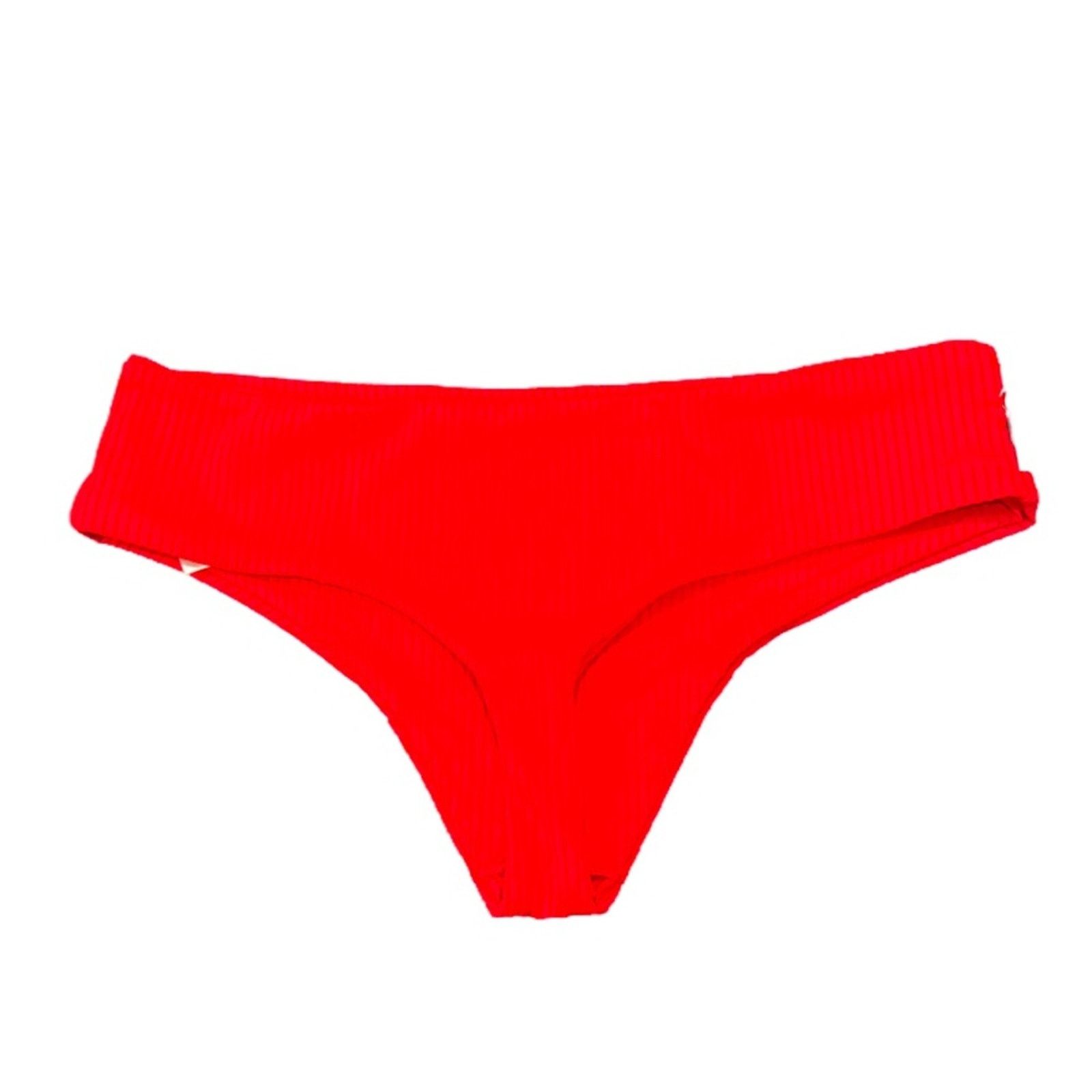 Mara Hoffman Mara Hoffman Nora Hipster Ribbed Bikini Bottoms - Red Size L Size ONE SIZE - 2 Thumbnail