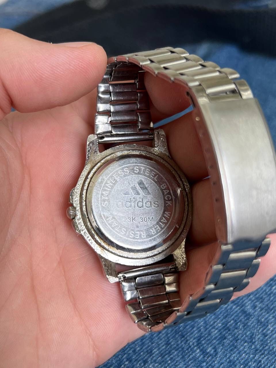 Adidas × Vintage Adidas Vintage Watch classic logo chrome Steel futuristic Size ONE SIZE - 3 Thumbnail