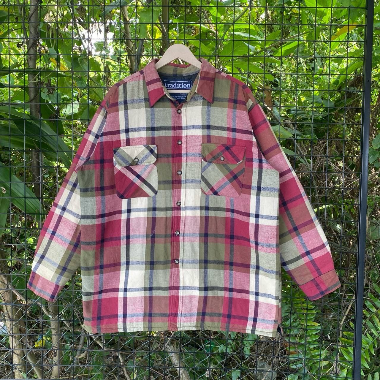 Japanese Brand × Vintage Vintage Checkered Multicolour Flannel Jacket Size US XL / EU 56 / 4 - 1 Thumbnail