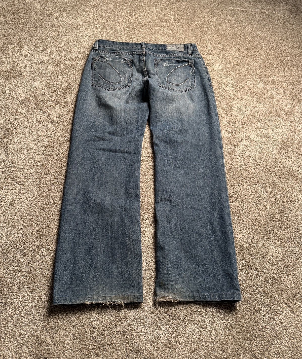 Other BLUEBASIC “HOOK STITCH” STRAIGHT LEG MUD WASH DENIM Size US 32 / EU 48 - 1 Thumbnail