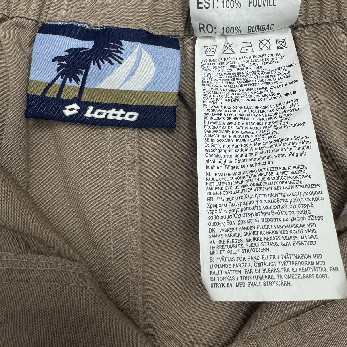 Lotto Sport Vintage Y2K Lotto Beige Tan Cotton Multi Pocket Shorts Size US 28 / EU 44 - 16 Thumbnail