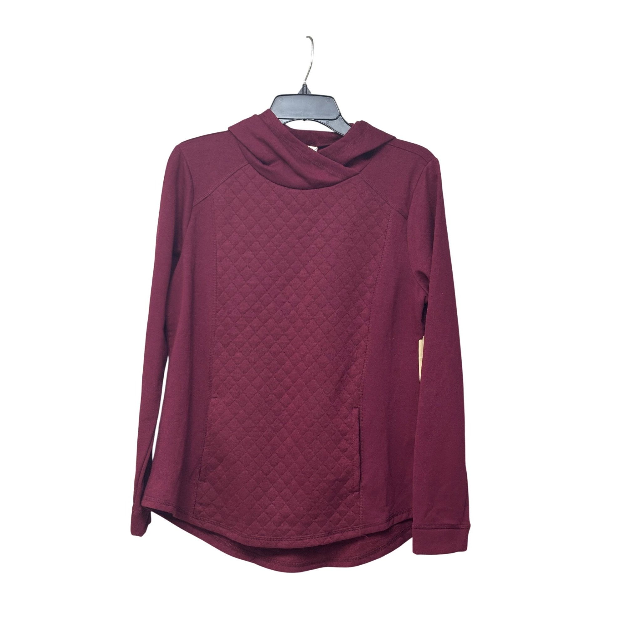 Other St. John’s Bay Quilted front Women’s Hoodie, Burgundy, Sz. S Size S / US 4 / IT 40 - 9 Thumbnail