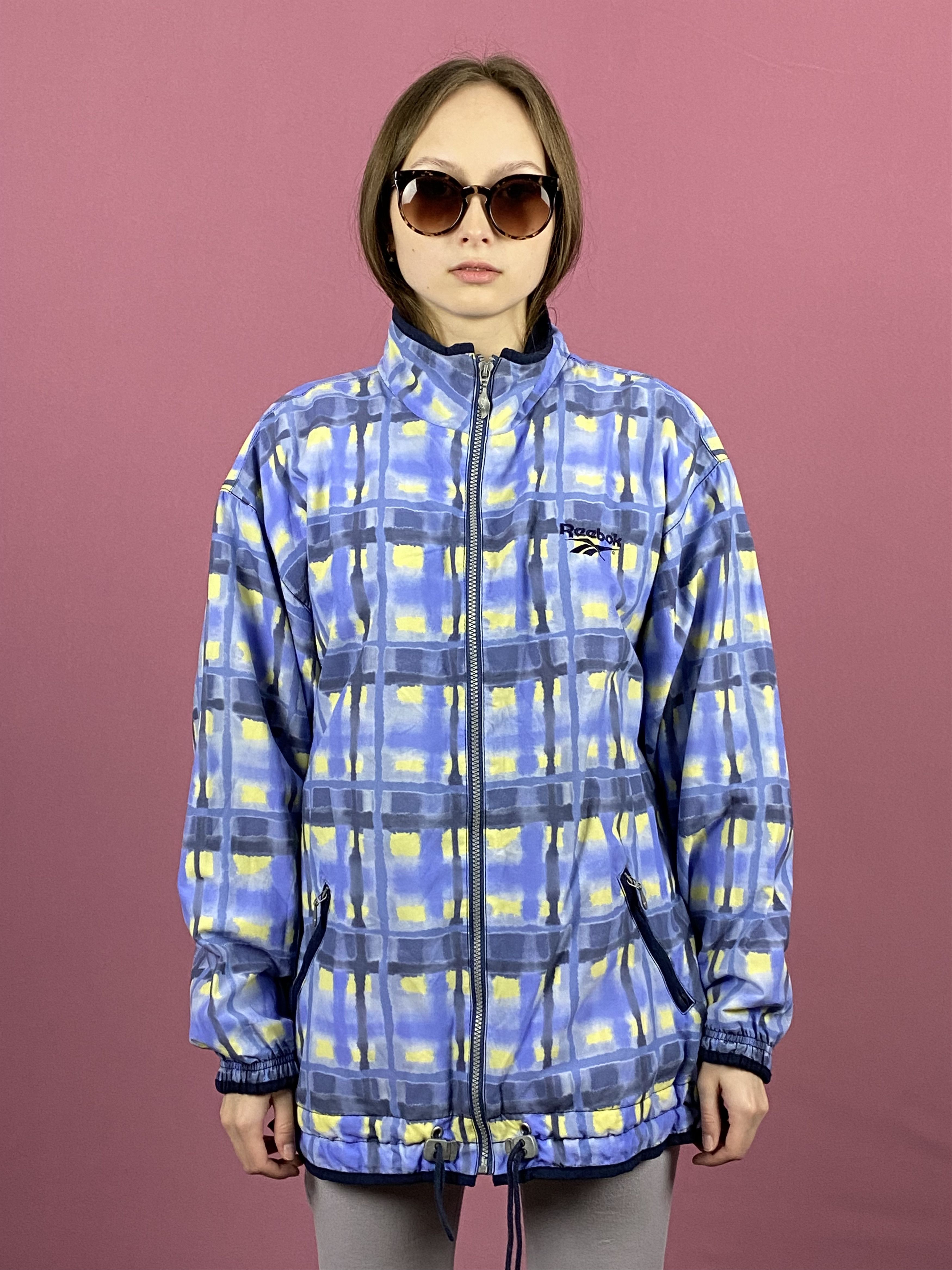 Reebok × Vintage Reebok Vintage Women's Plaid Windbreaker Jacket - L Size L / US 10 / IT 46 - 1 Thumbnail