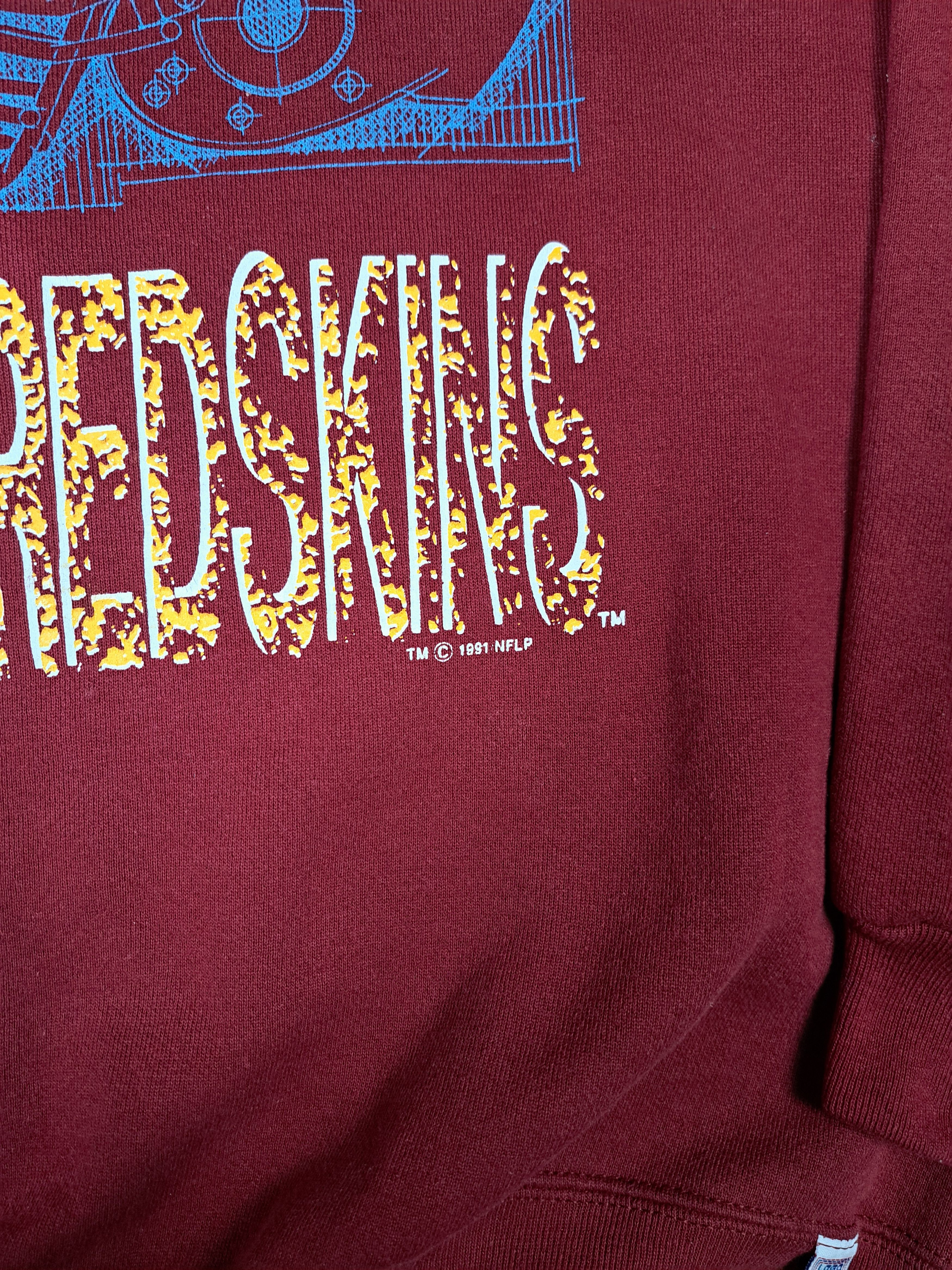 Logo 7 Vintage 1991 Redskins Fullprint Sweatshirt 90s NFL Size US L / EU 52-54 / 3 - 3 Thumbnail