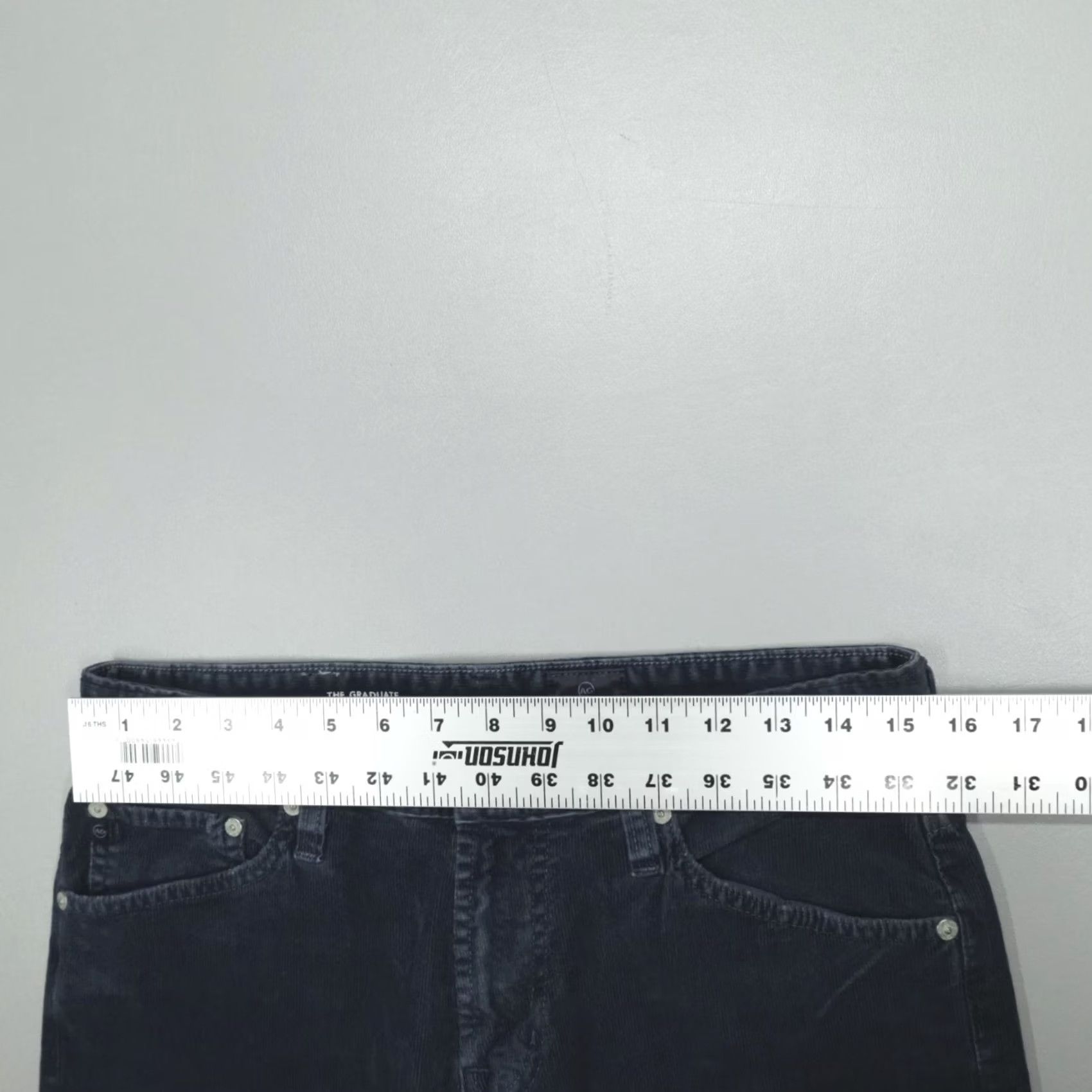 Vintage AG Adriano Goldschmied Jeans The Graduate Tailored Leg Men’s 31x30 Corduroy Blue Size US 31 - 5 Thumbnail