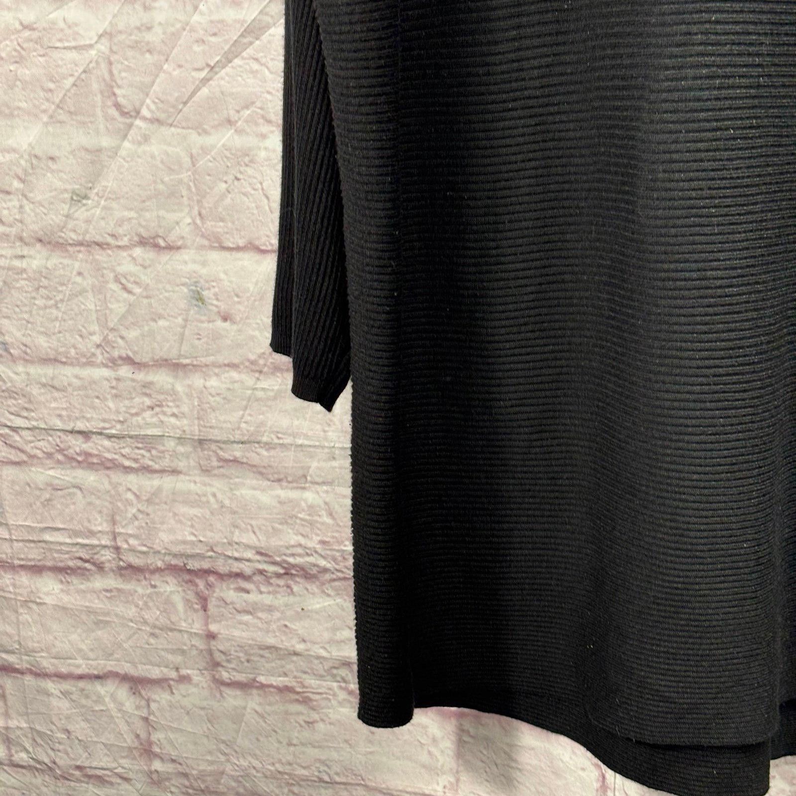 Other Black Ribbed Knit Oversized Sweater Size 2X Size XXL / US 16-18 / IT 52-54 - 4 Thumbnail