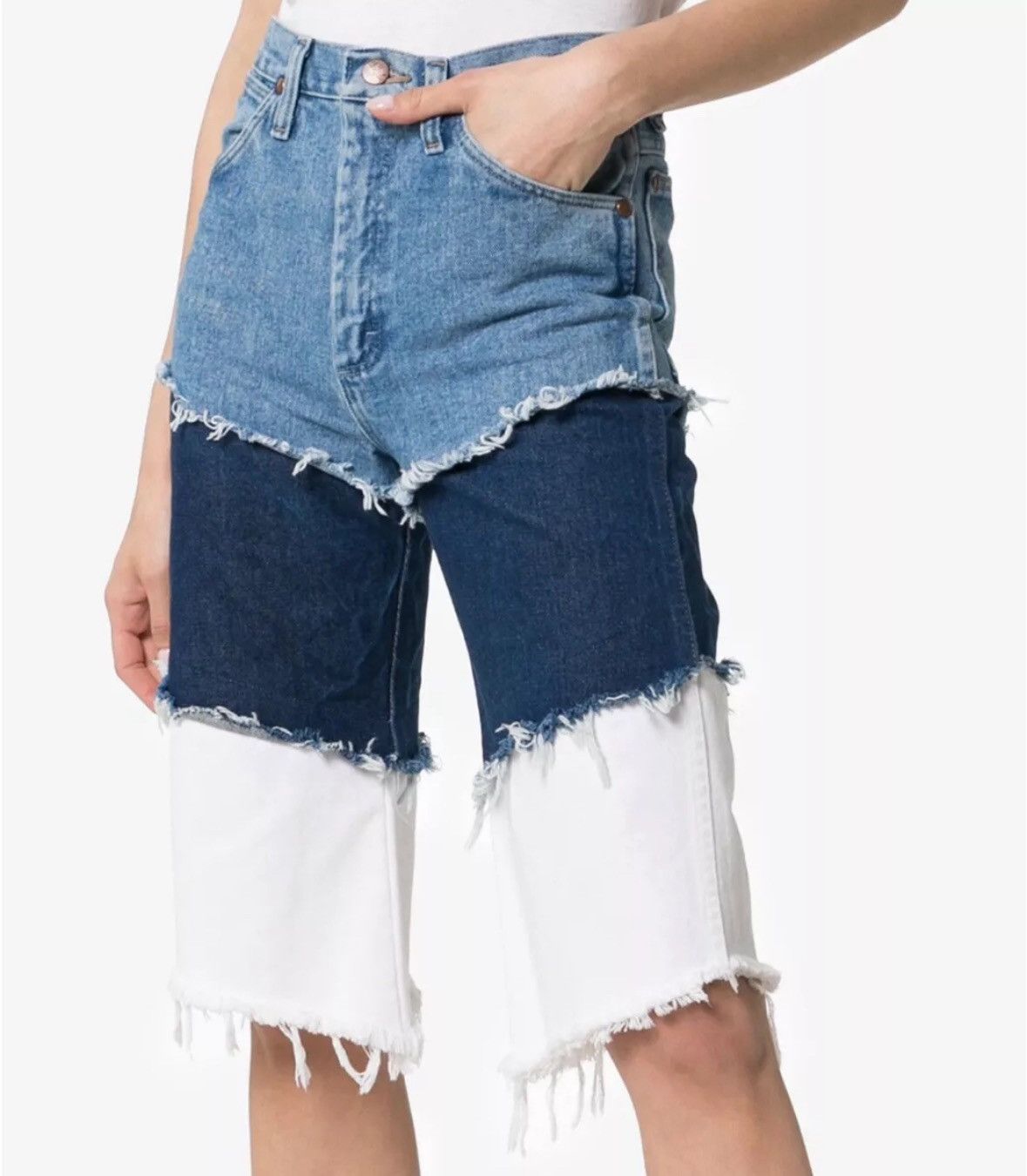 Natasha Zinko × Wrangler Natasha Zinko Wrangler Denim Shorts Size 28" / US 6 / IT 42 - 2 Thumbnail