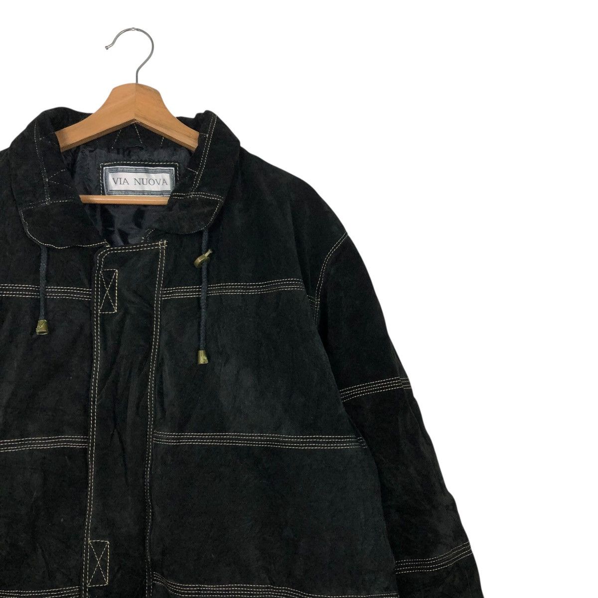 Japanese Brand 🔥VINTAGE LEATHER JACKET BIKER VIA NUOVA ISSEY MIYAKE Size US M / EU 48-50 / 2 - 8 Thumbnail