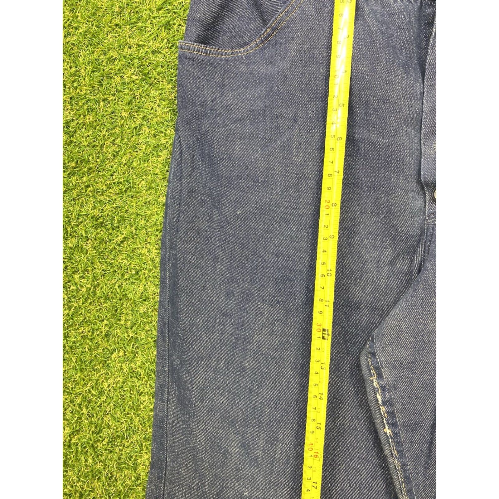 Wrangler VINTAGE Wrangler Low Rise Bell Bottom Patch Pocket Flare Jeans 28x30 70s Blue Cotton Jeans Mens Size 36" / US 14 / IT 50 - 6 Thumbnail