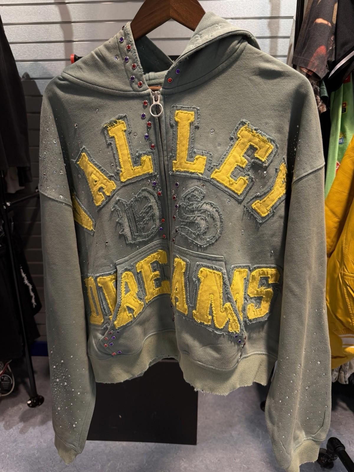 Vale M - Vale Zip Up Green Stone Studded Hoodie Authentic Valley Size US M / EU 48-50 / 2 - 3 Thumbnail