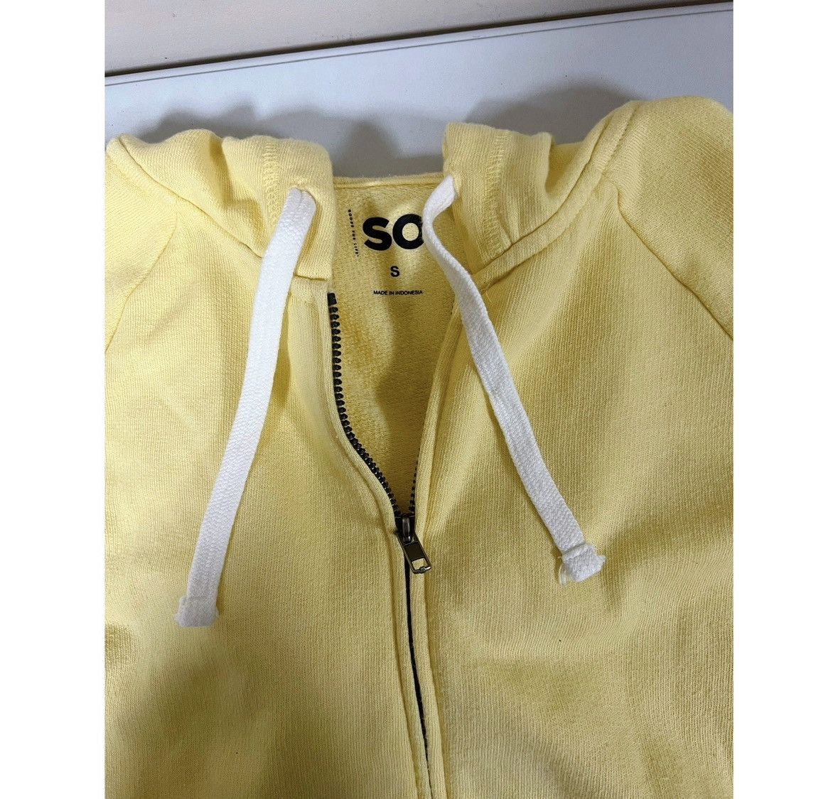 Japanese Brand SO Yellow Stripe Zipper Sweater Sweatshirt Hoodie Size S 💛🤍✨ Size S / US 4 / IT 40 - 6 Thumbnail