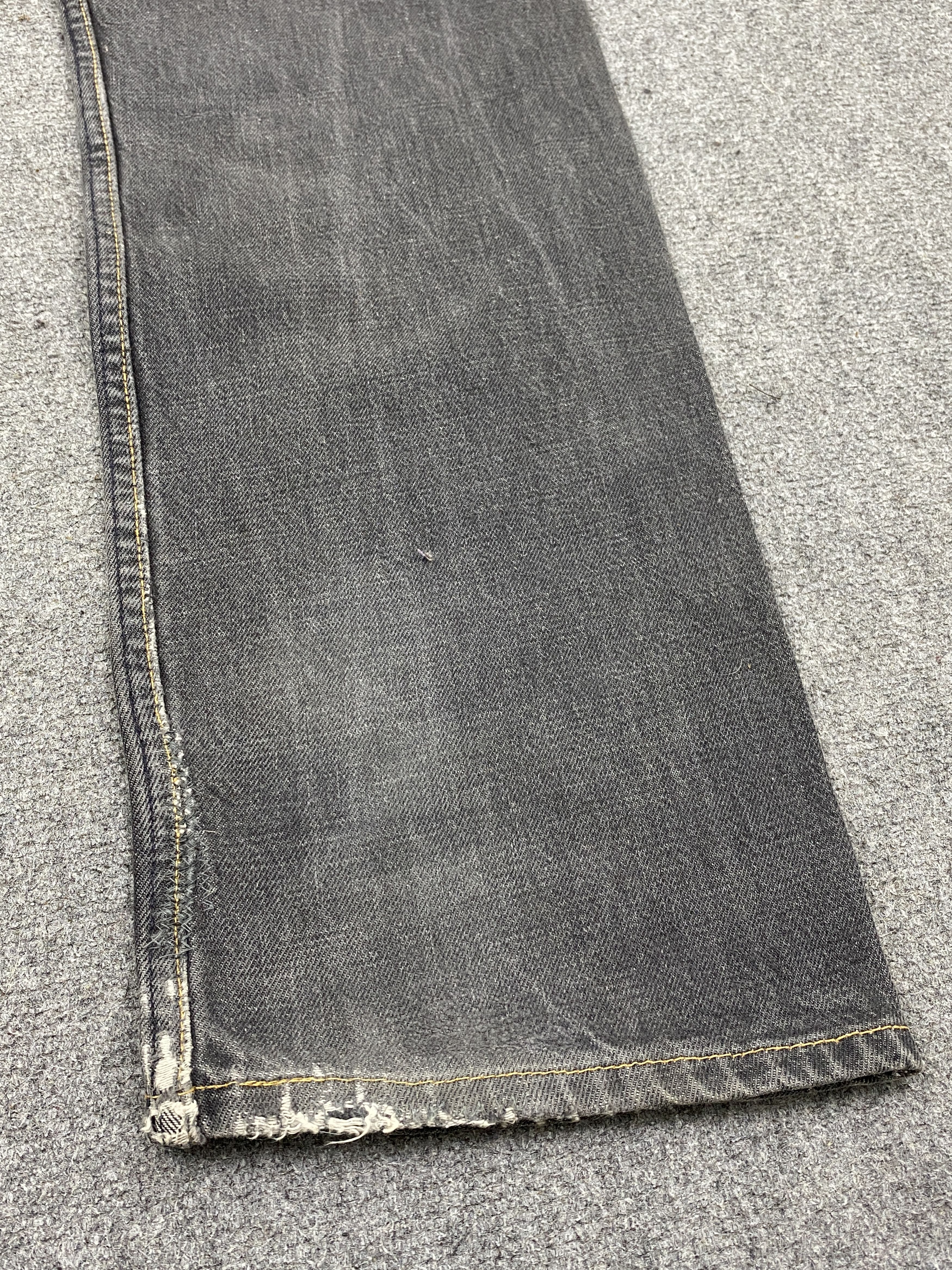 Levi's Vintage 90s Levis 501 Distressed Faded Black Jeans Size US 33 - 19 Thumbnail