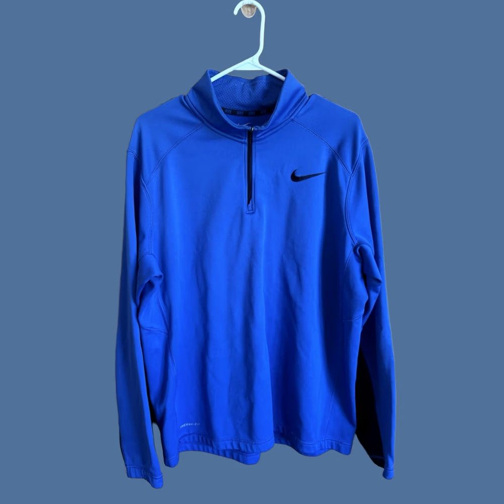 Nike Nike Therma Fit Training Pullover 1/4 Zip Hooded Sportswear Hoodie Men XL Blue Size US XL / EU 56 / 4 - 1 Thumbnail