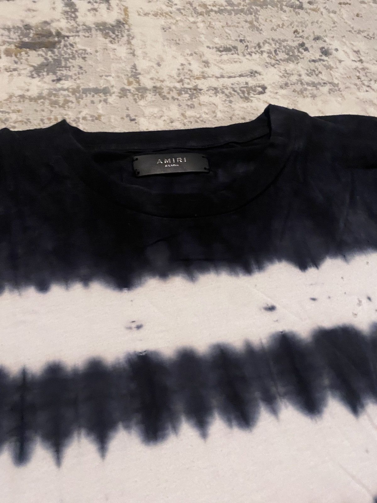 Amiri Amiri Shotgun Tie Dye Tshirt White-Black Size US XL / EU 56 / 4 - 2 Thumbnail