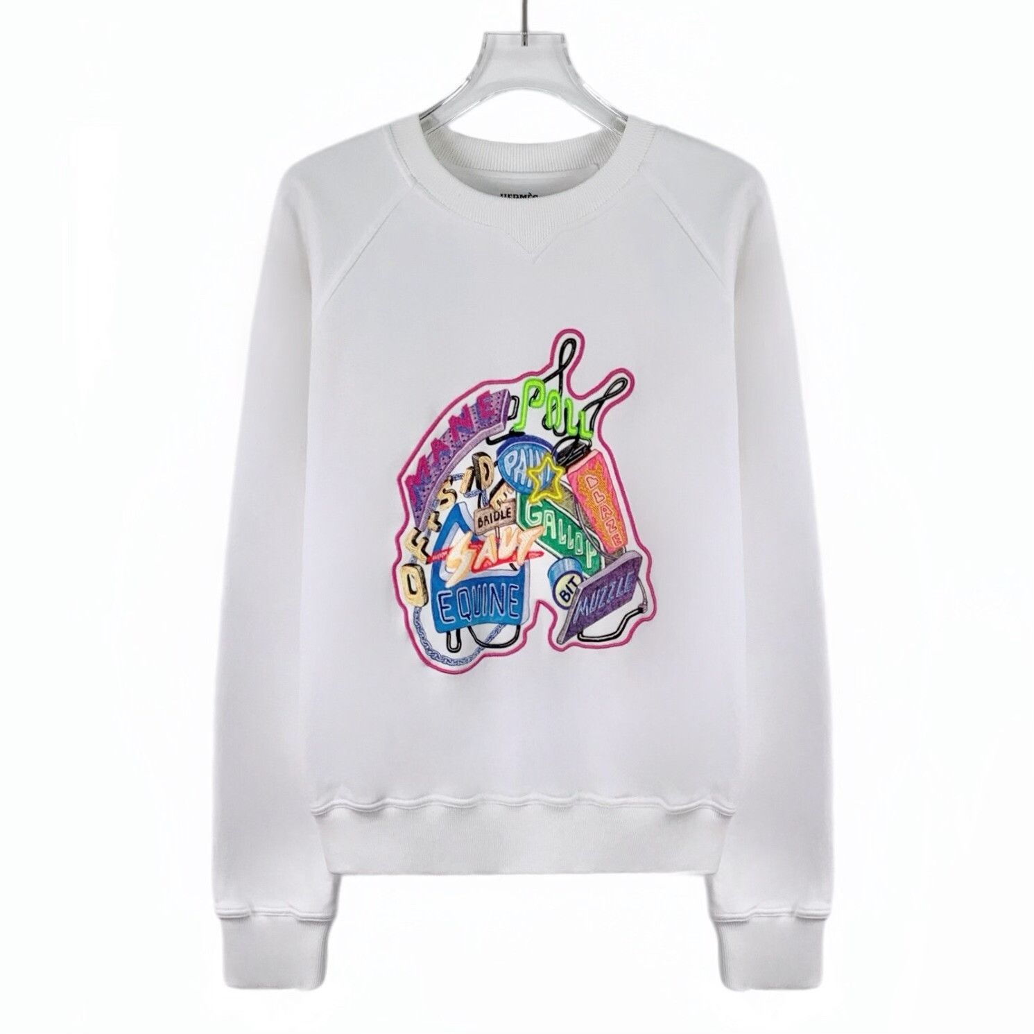 Hermes Hermes Embroidered Graphic Sweatshirt 38 Size S / US 4 / IT 40 - 1 Thumbnail
