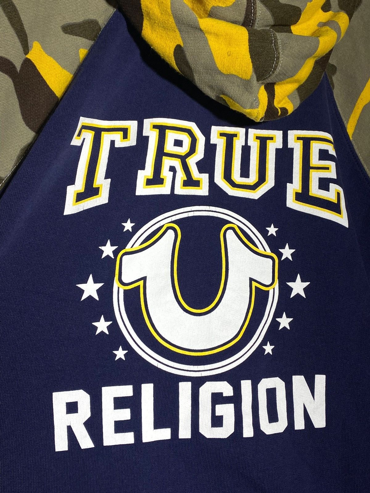 True Religion × Vintage Y2k True Religion Camouflage Hoodie Japanese Streetwear Size US L / EU 52-54 / 3 - 4 Thumbnail