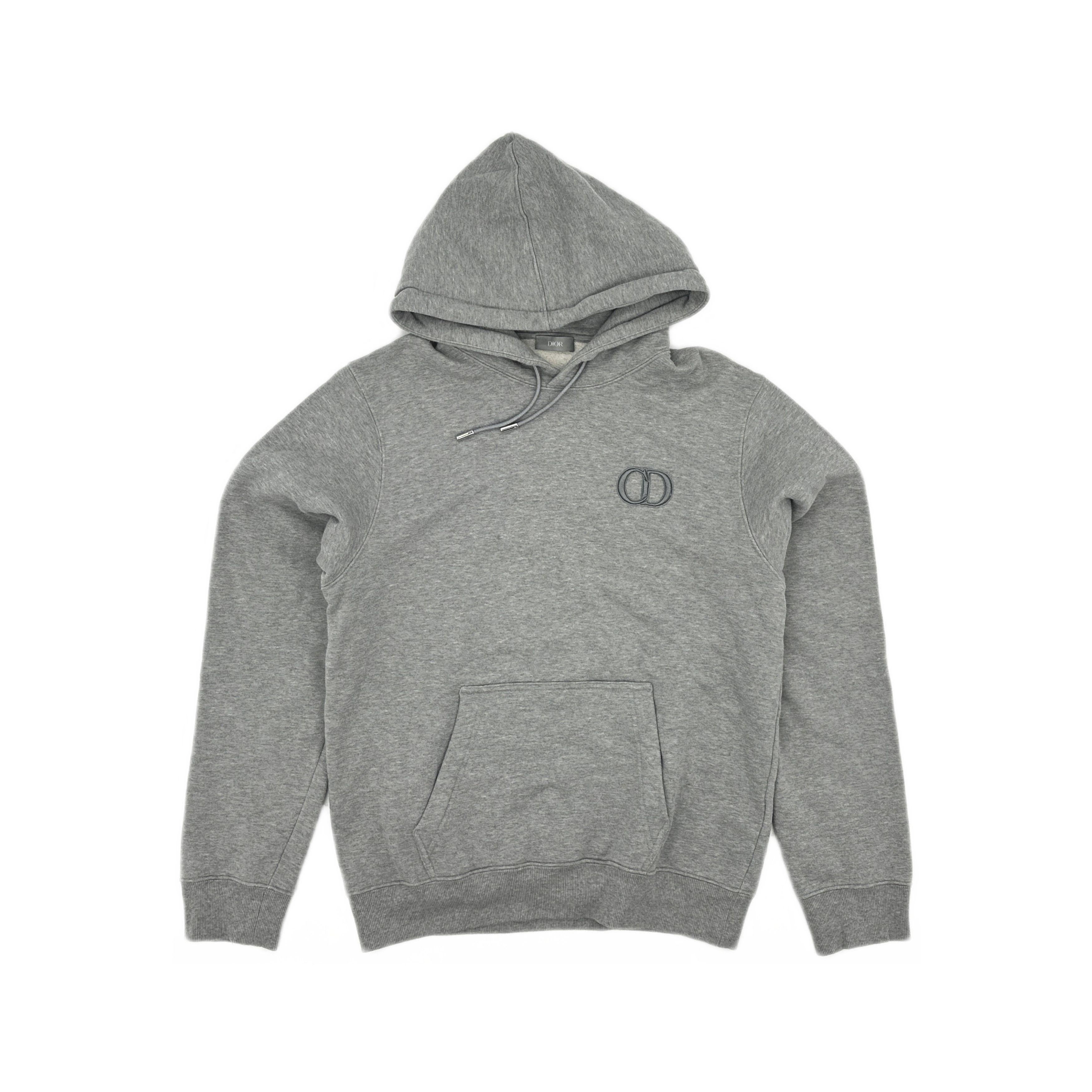 Dior Dior SS22 CD Logo Embroidered Hoodie Gray Size L Size US L / EU 52-54 / 3 - 1 Thumbnail