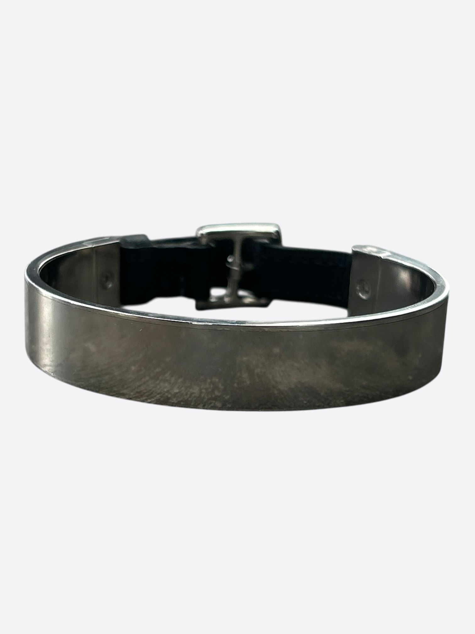 Hermes Hermes Black Swift & Palladium Hardware Clic HH Bracelet Size ONE SIZE - 1 Thumbnail