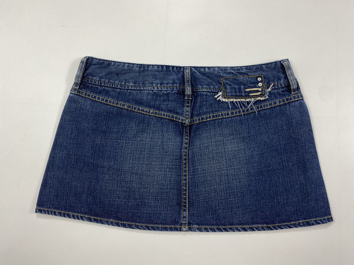 Diesel 🔥LASTDROP🔥 Vintage Y2K Diesel D Letter Zip Pocket Mini Skirt Size 29" - 12 Thumbnail