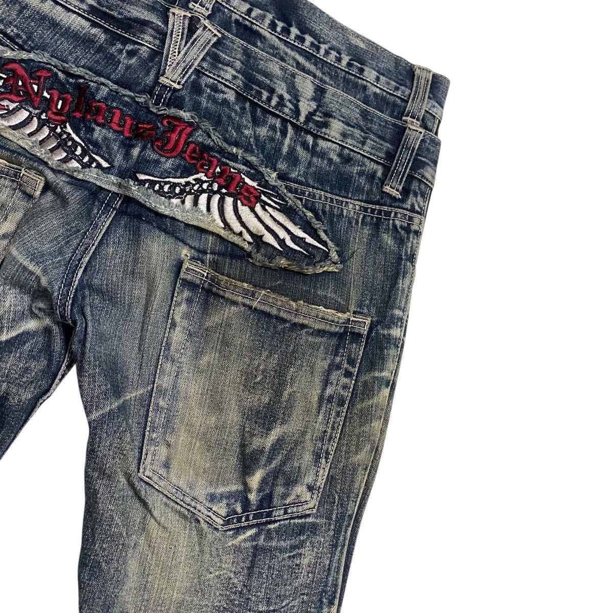 If Six Was Nine × Japanese Brand Nylaus Premium double waist distressed flare denim Size US 32 / EU 48 - 11 Thumbnail