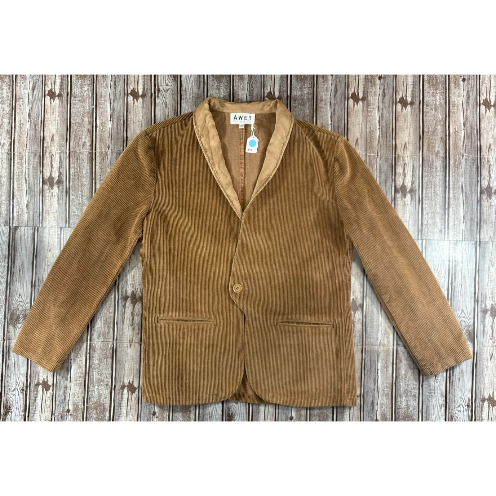 Other AWET Asmeret corduroy suit jacket size M color brown NWT msp Size 40R - 1 Thumbnail