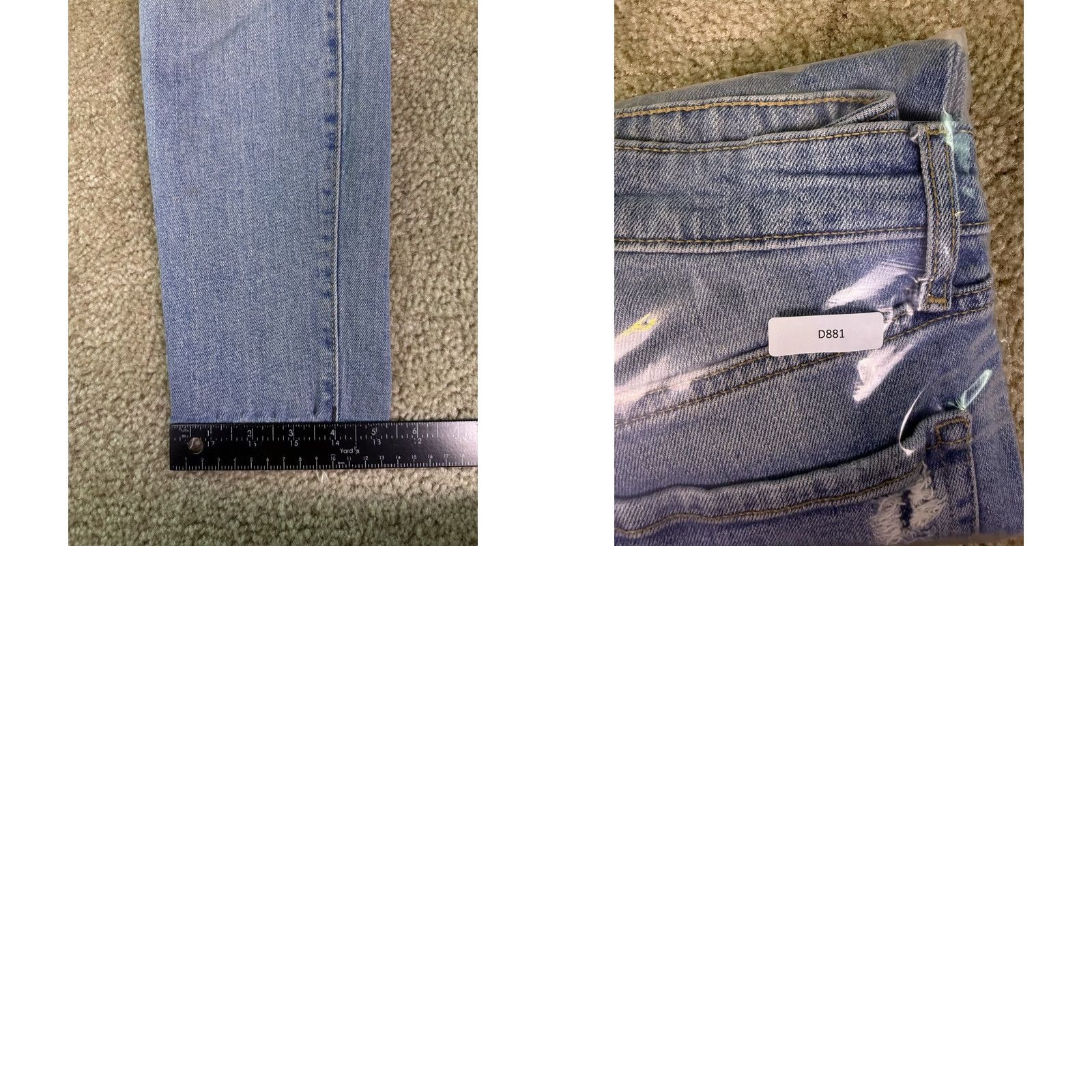 Old Navy Old Navy Women's Straight Jeans Size 2 Blue Denim Raw Hem Size 26" / US 2 / IT 38 - 9 Thumbnail