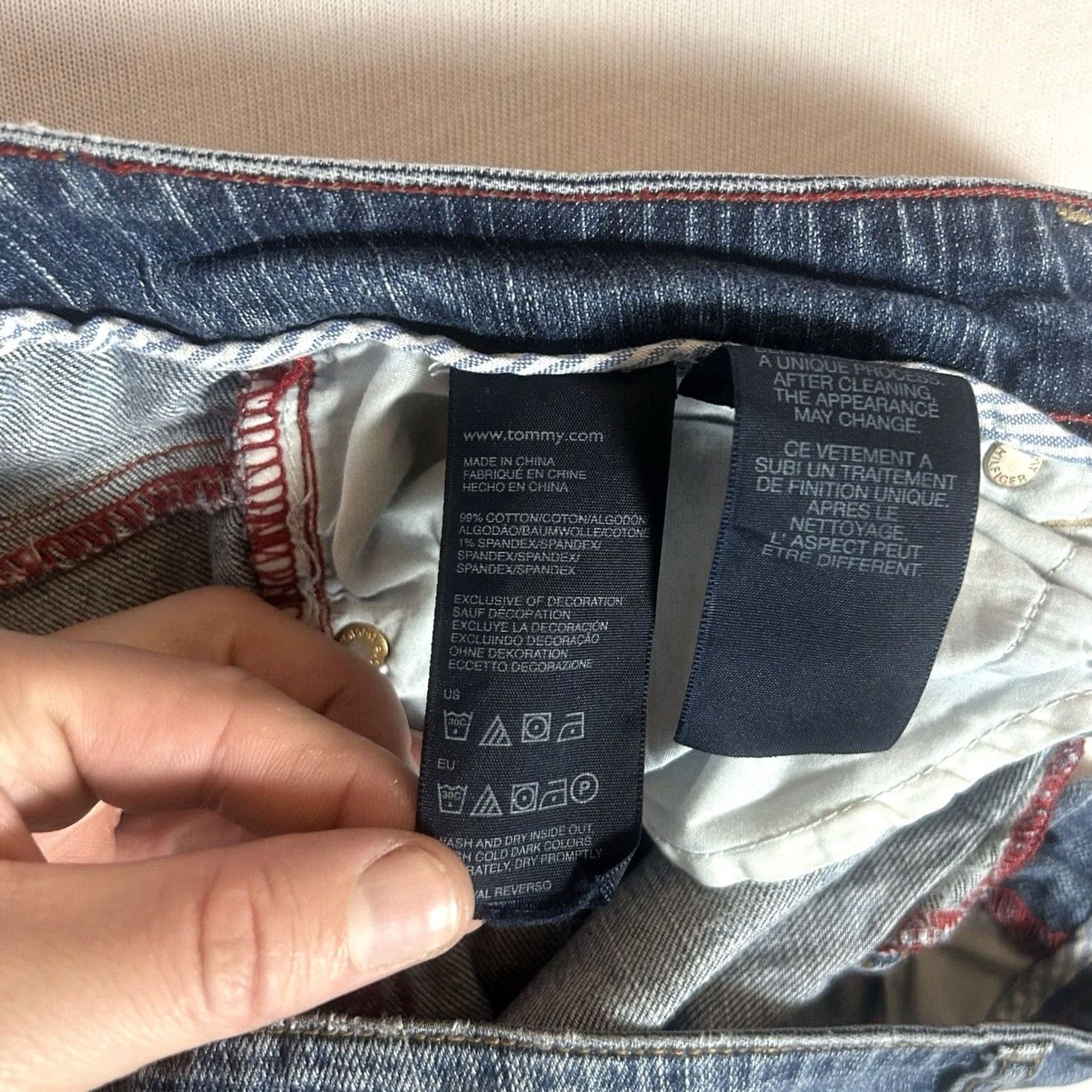Tommy Hilfiger Tommy Hilfiger Jeans Bootcut Denim Blue 12 Womens Regular Mid Rise Comfort Pockets Zipper Logo Button Size 34" / US 12 / IT 48 - 6 Thumbnail