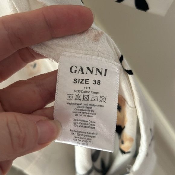 Ganni 🎀GANNI DALTON CREPE VANILIA KIMONO WRAP DRESS LADIES sz 38 Size XS / US 0-2 / IT 36-38 - 8 Thumbnail