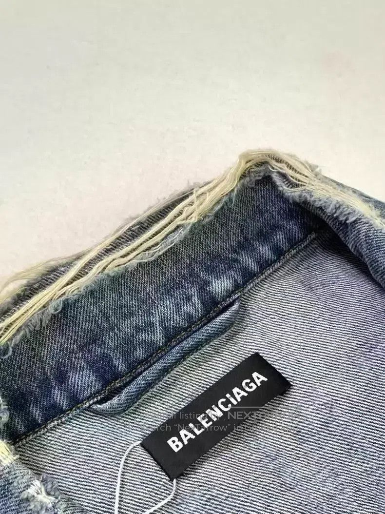 Balenciaga Balenciaga Back logo denim jacket Size US S / EU 44-46 / 1 - 6 Thumbnail