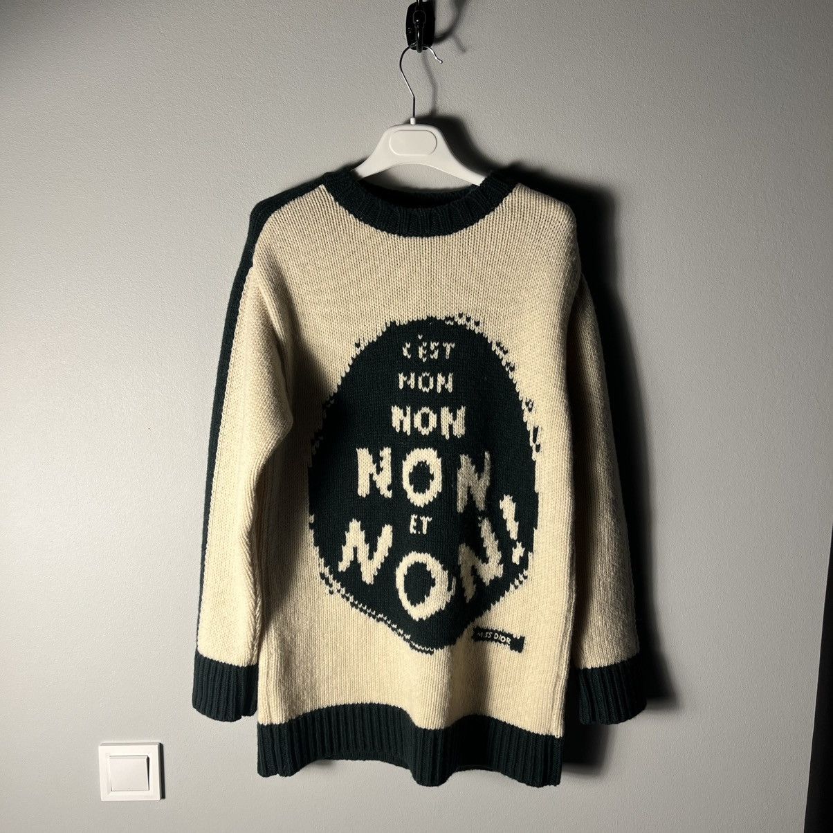 Christian Dior 2018 'C'est Non' Knit Sweater