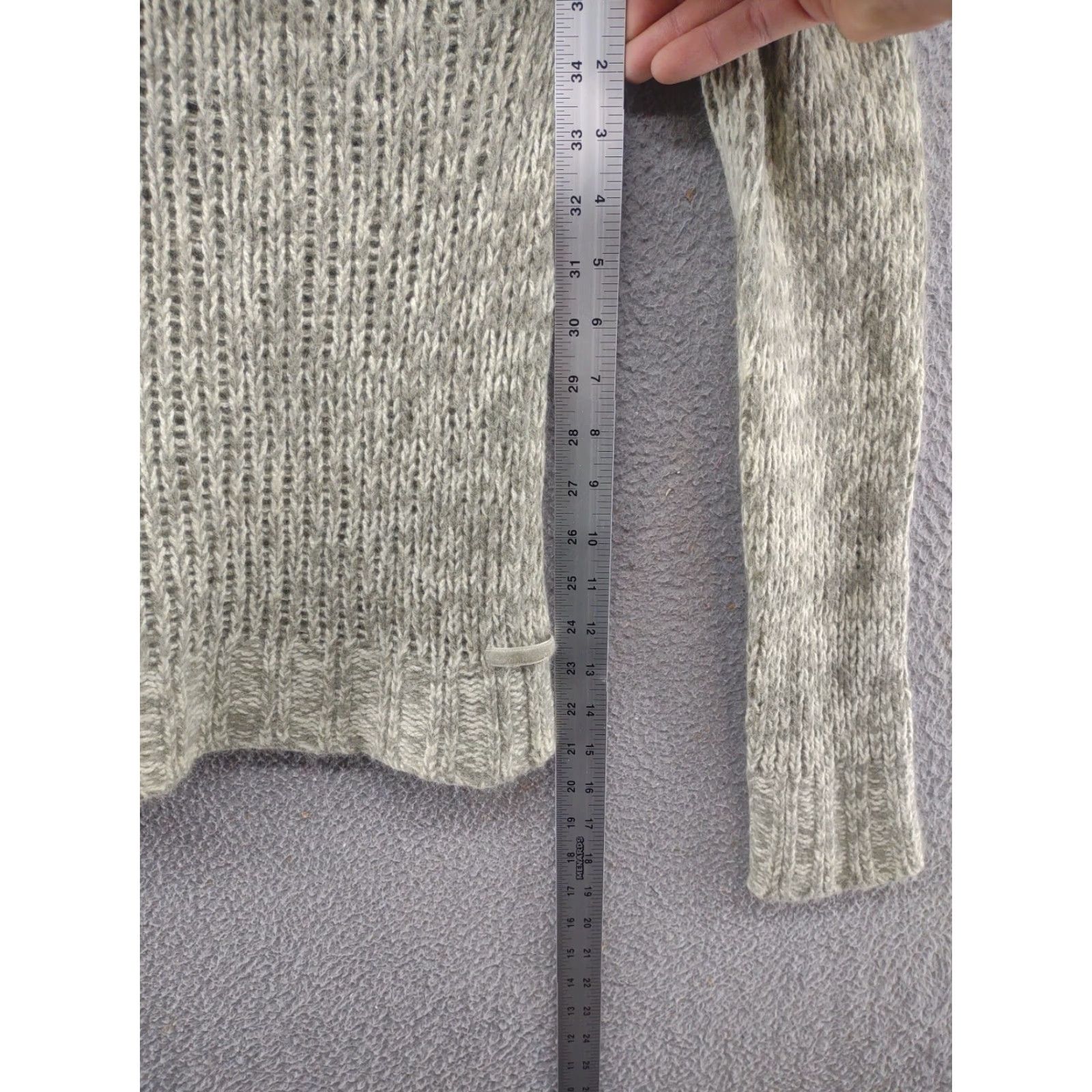American Eagle Outfitters VINTAGE American Eagle Outfitters Green Rabbit Wool Hair Blend Knit Sweater Shirt Women L Crew Neck Sheer Pullover Size L / US 10 / IT 46 - 5 Thumbnail