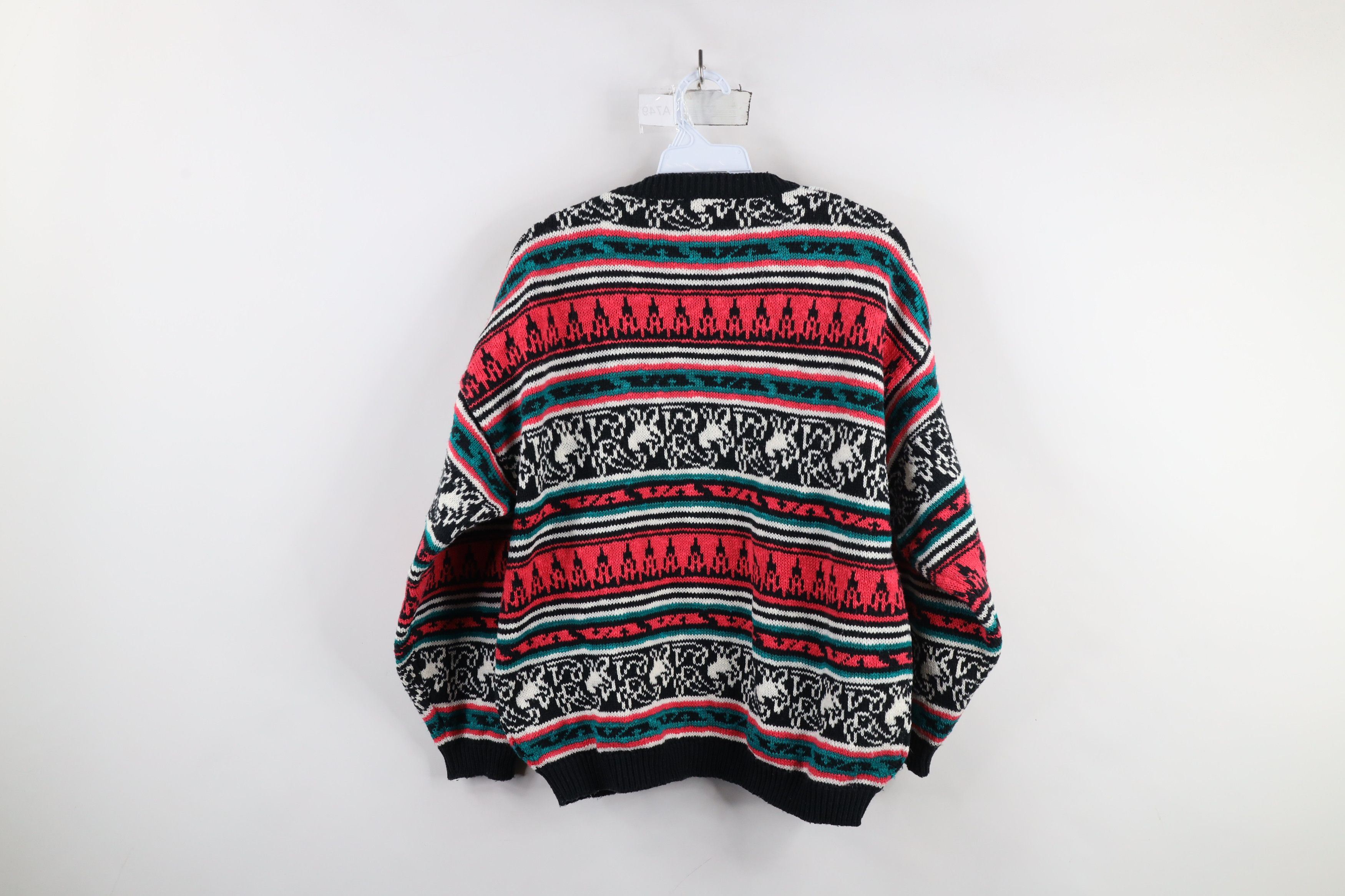 Vintage Vintage 90s Streetwear Paisley Knit Cardigan Sweater Size M / US 6-8 / IT 42-44 - 7 Thumbnail