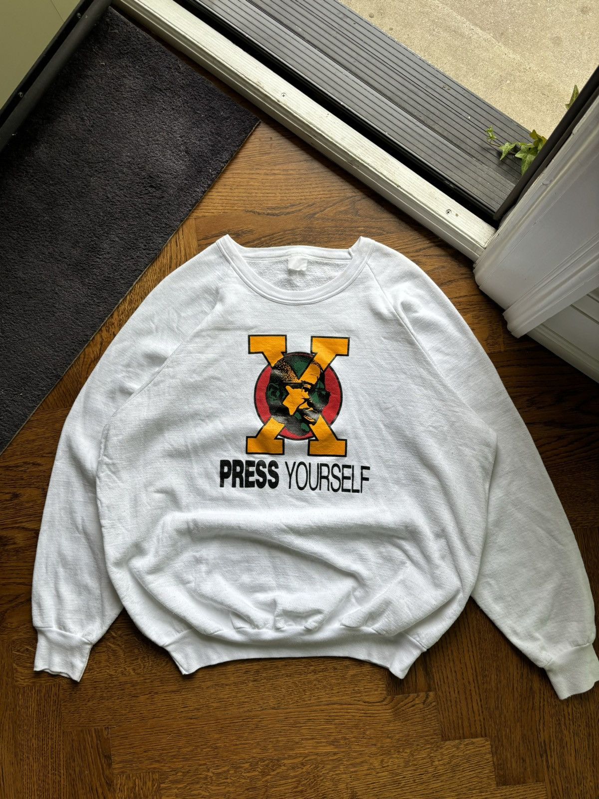 Rap Tees × Vintage Vintage Malcom X Xpress Yourself Crewneck Civil Rights 70s Size US M / EU 48-50 / 2 - 4 Thumbnail