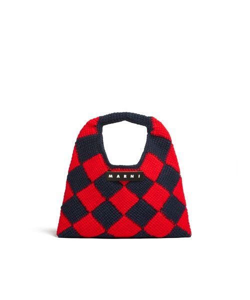 Marni o1f1d3z0725 Size: OS / Diamond Geometric-Bag in Navy/Red Size ONE SIZE - 1 Thumbnail