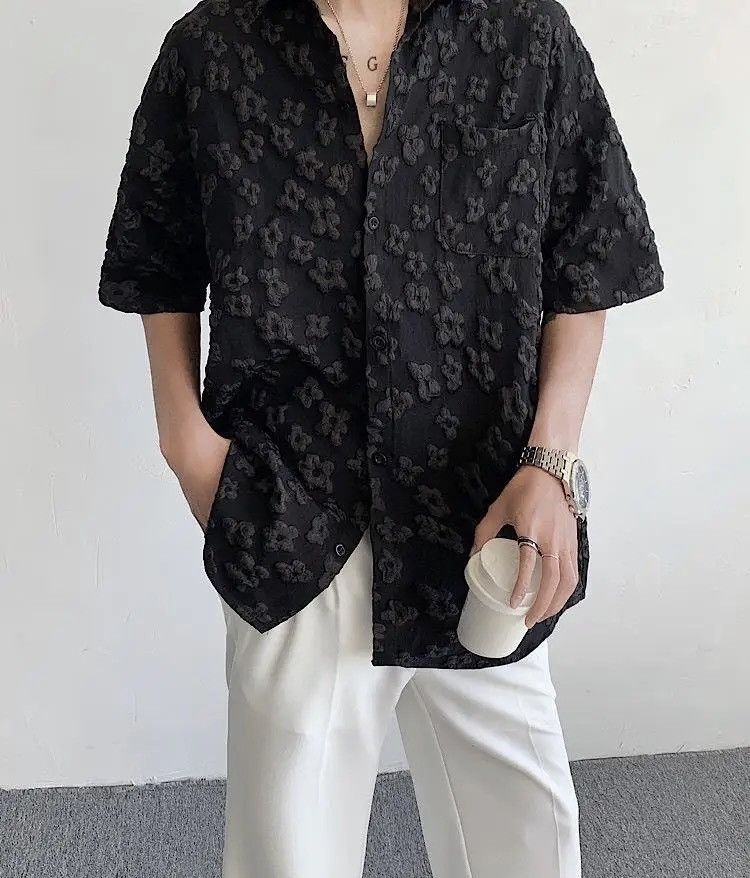 Other Retro vintage flower mesh button up shirt Size US XXL / EU 58 / 5 - 1 Thumbnail