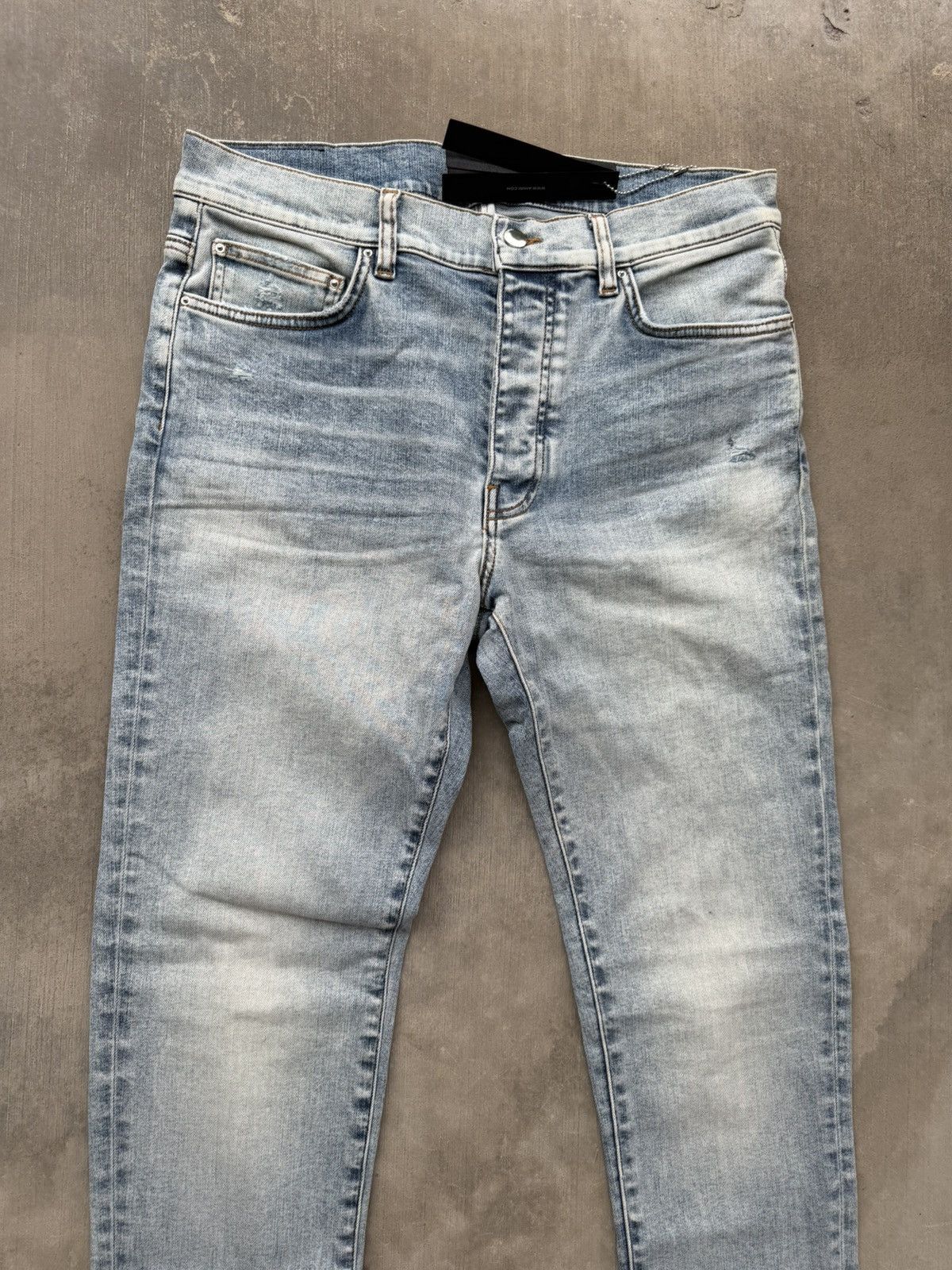 Amiri Amiri Stack Jean Stone Indigo 32 NWT Retail $750 Size US 32 / EU 48 - 3 Thumbnail