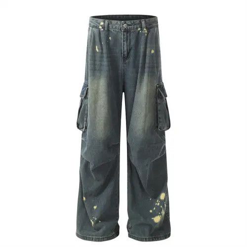 VIBE Men's American street style multi-pocket cargo jeans Size US 32 / EU 48 - 1 Thumbnail