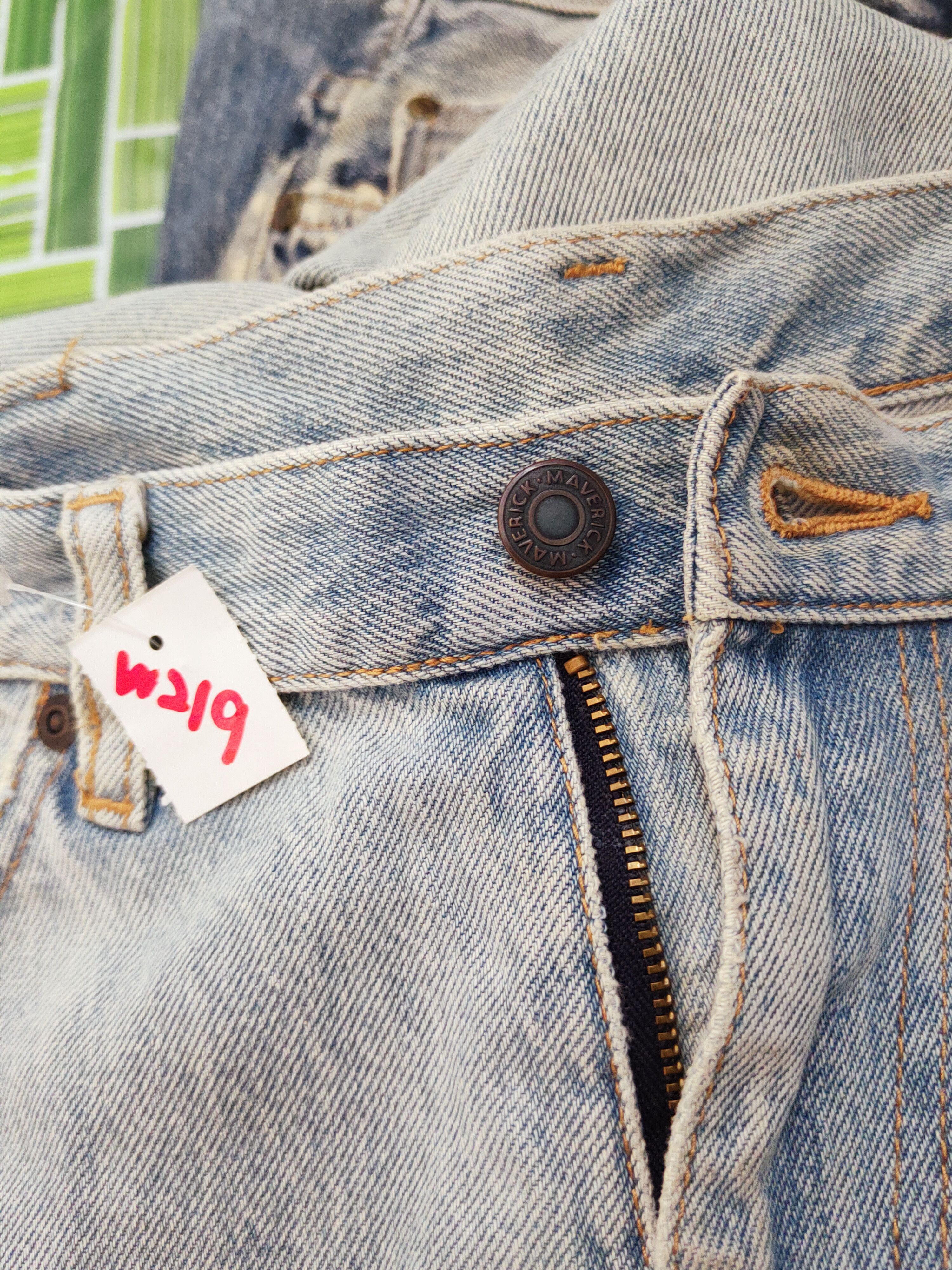 Japanese Brand Maverick Light Blue Distressed Ripped Jeans #W219 Size US 34 / EU 50 - 17 Thumbnail
