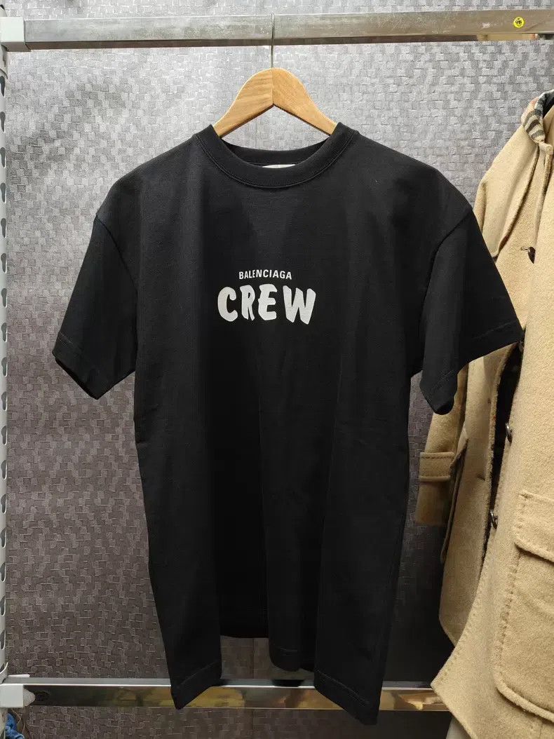 Balenciaga Balenciaga Black Crew Letter Short Sleeve T-Shirt Size US S / EU 44-46 / 1 - 1 Thumbnail