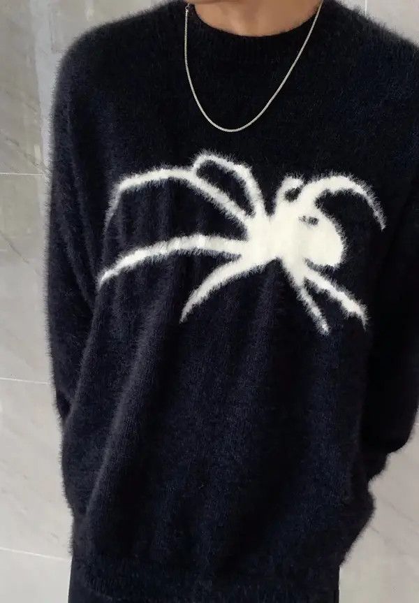 Japanese Brand Retro punk super soft spider premium mohair sweater jumper Size US L / EU 52-54 / 3 - 1 Thumbnail