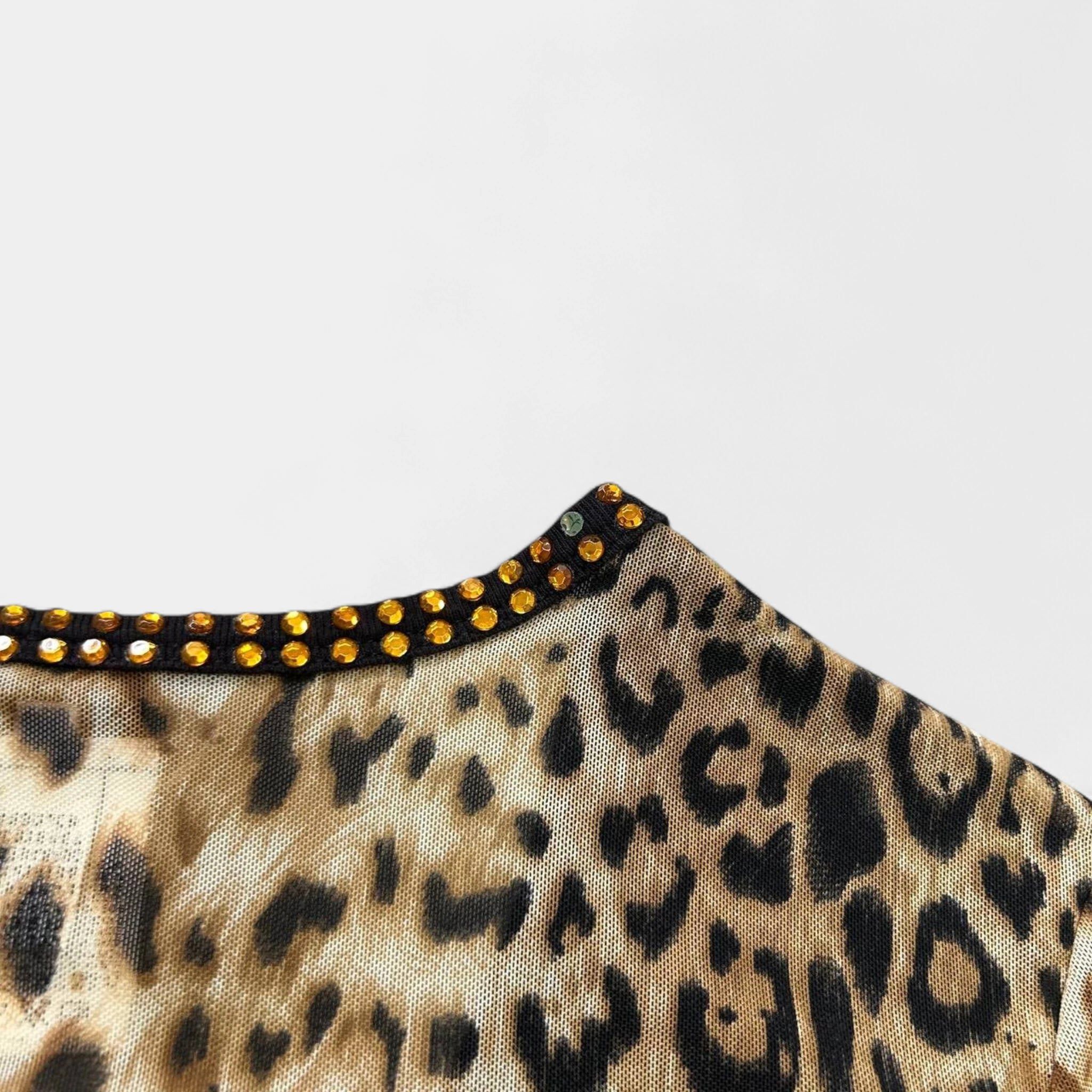 Dolce & Gabbana Dolce & Gabbana 2000s Rhinestone Leopard Tee Size S / US 4 / IT 40 - 6 Thumbnail