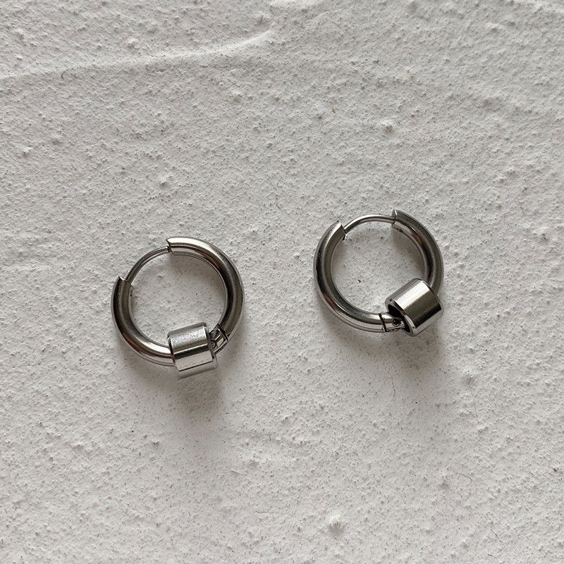 Jewelry × Sterling Silver One pairs Dark Earrings Gothic Punk Chrome Jewelry Spike Size ONE SIZE - 4 Thumbnail