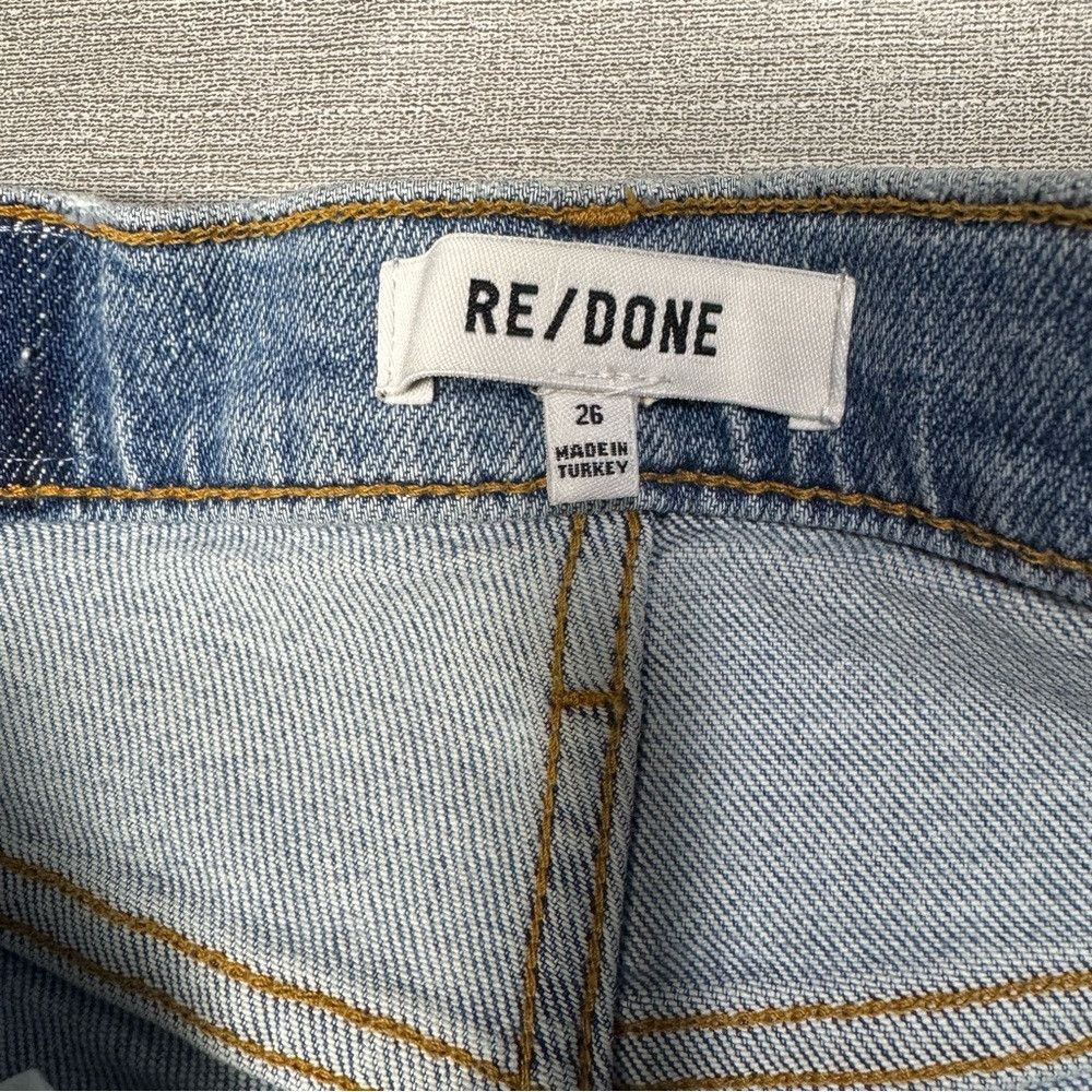 RE/DONE NWT New $265 RE/DONE 90's High Rise Ankle Crop Jeans In Mid Size 26" / US 2 / IT 38 - 8 Thumbnail