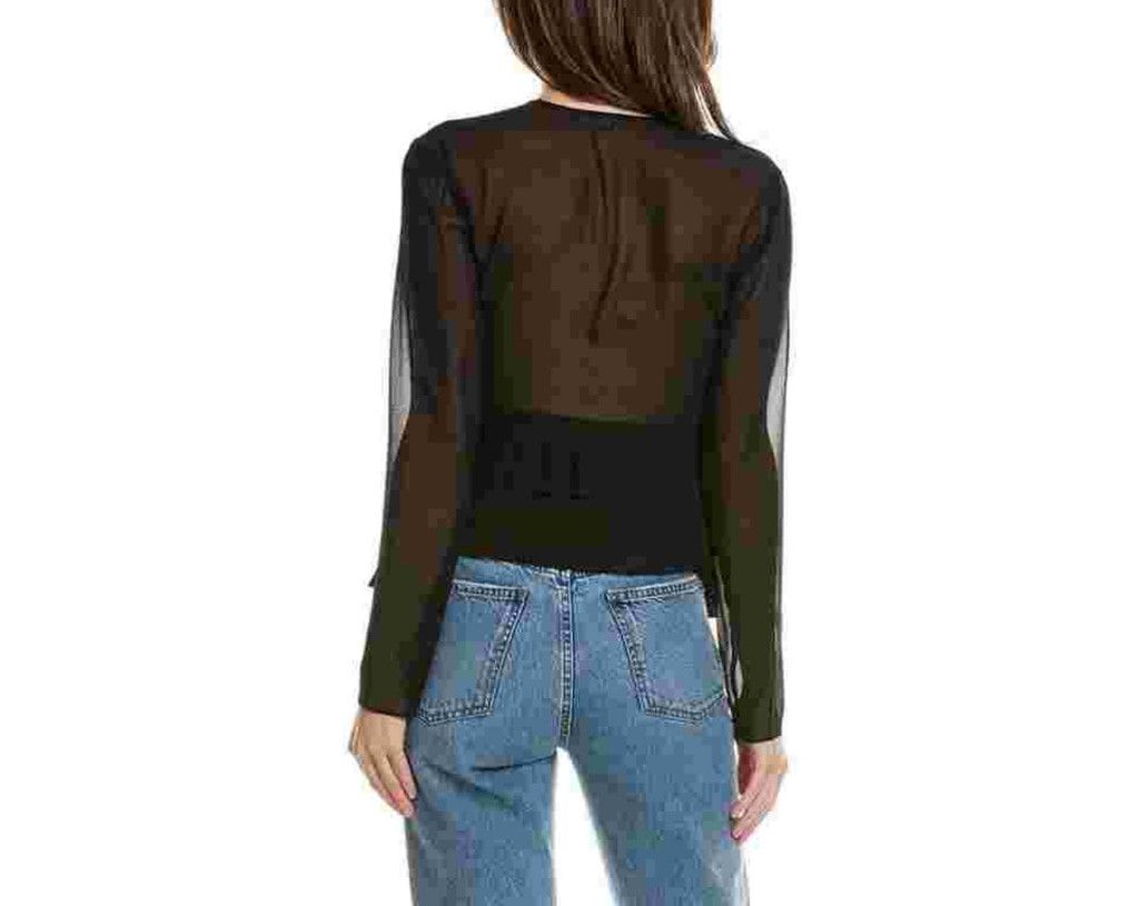 The Kooples NWT The Kooples Black Pleated V-Neck Top Size XS $215 Size XS / US 0-2 / IT 36-38 - 7 Thumbnail