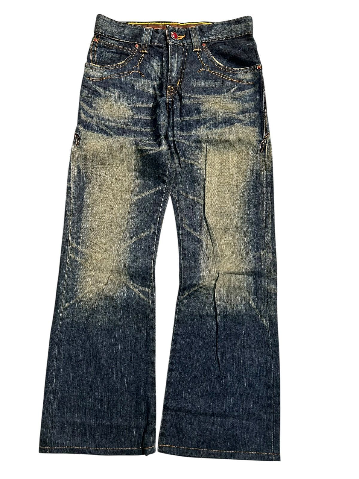 Japanese Brand × Kapital × Vintage Flare Edwin Bluetrip Japanese Style Denim Jeans Size US 29 - 3 Thumbnail