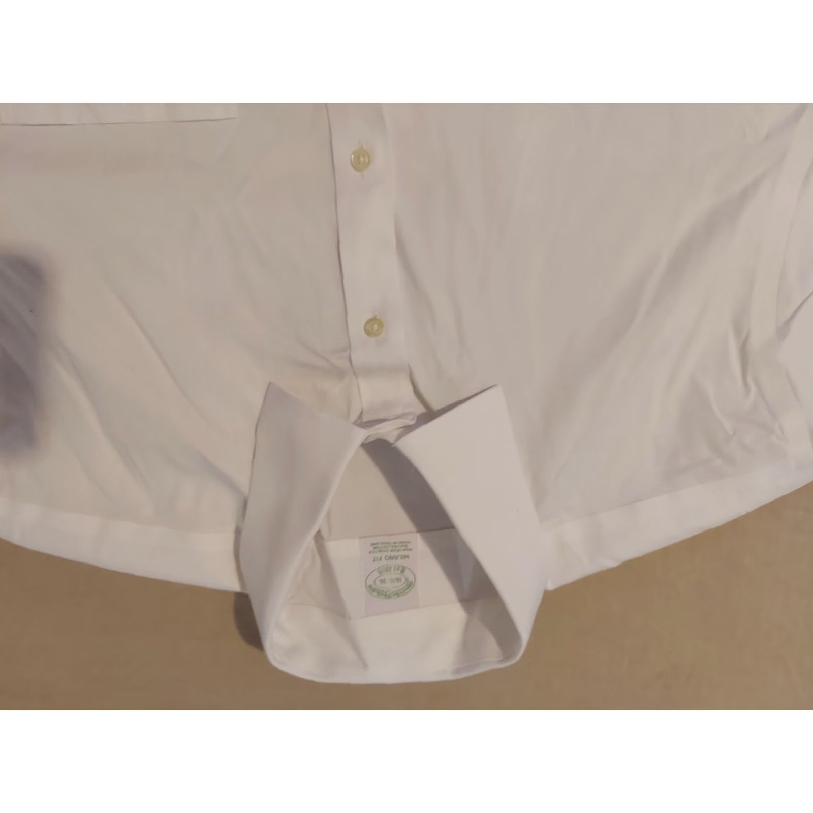 Brooks Brothers VINTAGE Brooks Brothers Dress Shirt Mens 16.5 36 White Cotton Button Shirt Mens Regular 16.5 36 White Size 46R - 2 Thumbnail