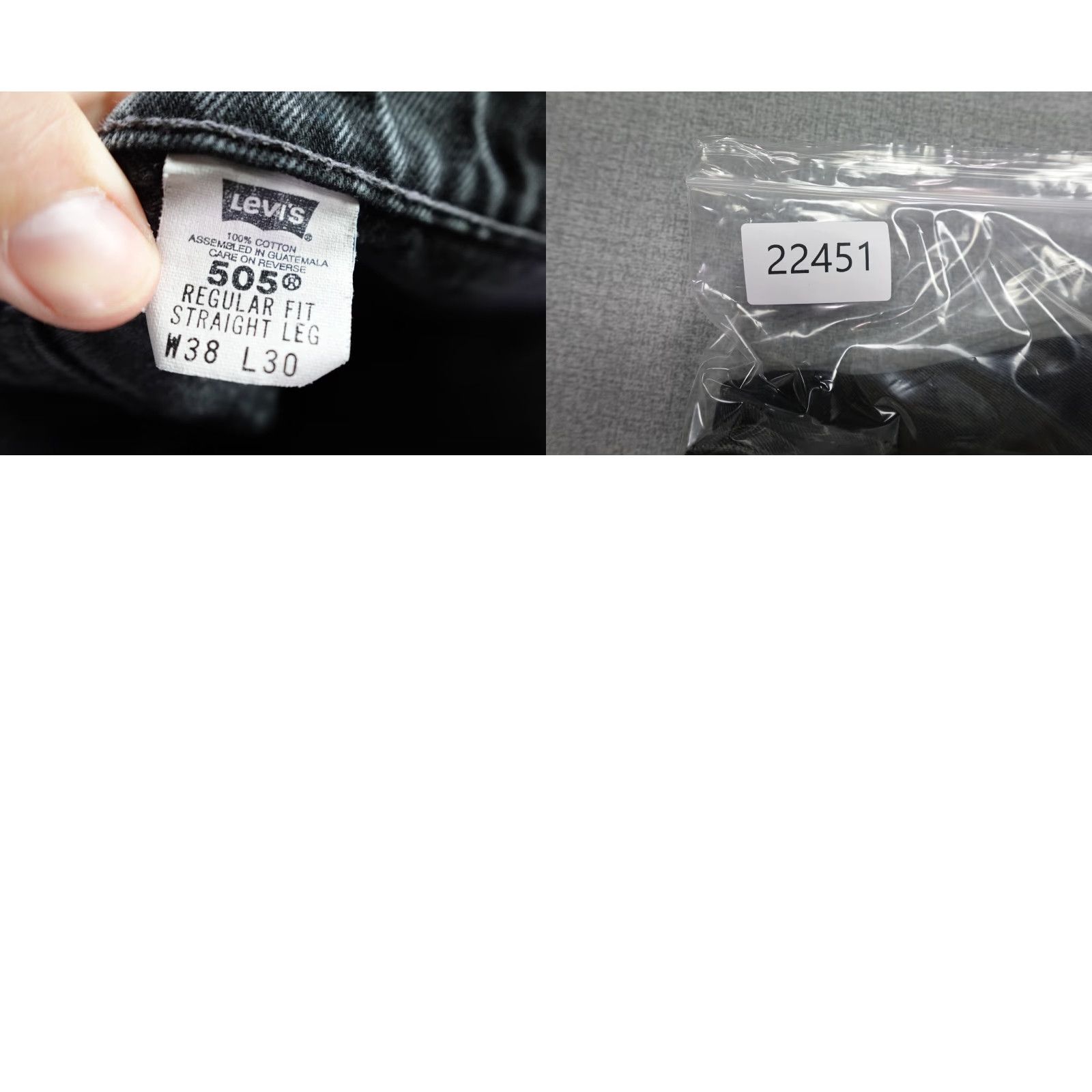 Levi's VINTAGE Levi's 505 Jeans Mens 38x30 Black Regular Fit Western Cowboy Rancher Jeans Size US 38 / EU 54 - 9 Thumbnail